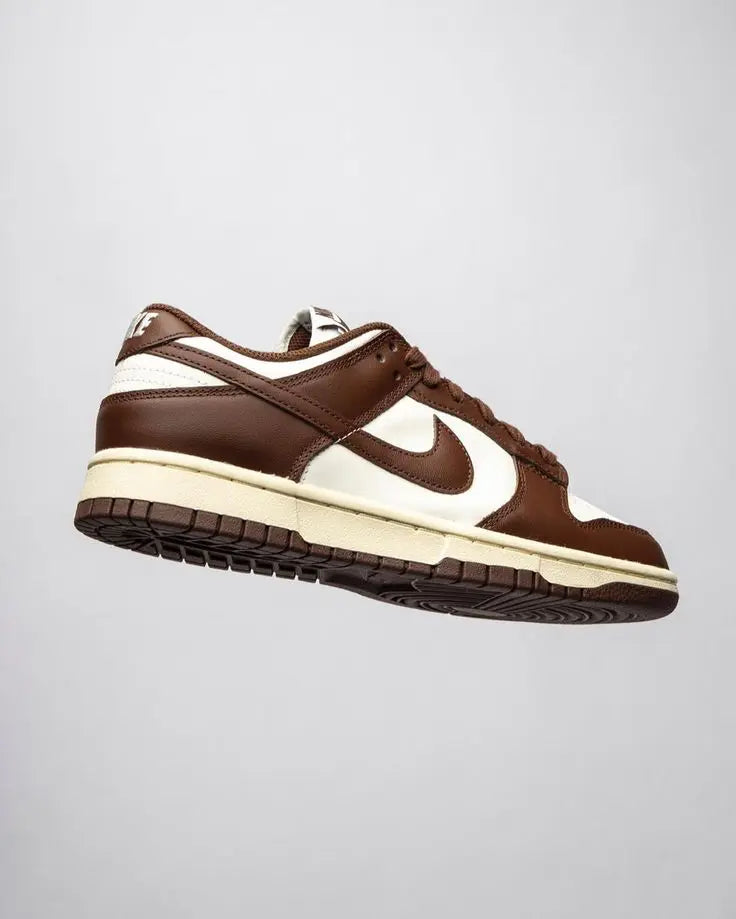 Nike Dunk Low brown and white on the air
