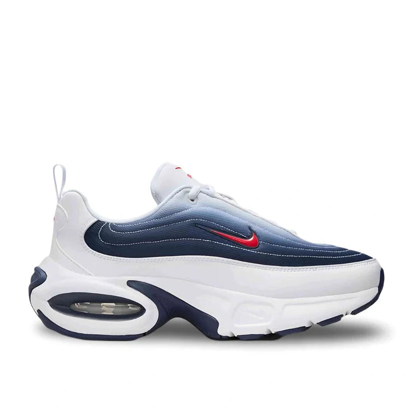 Nike Air Max Portal "Midnight" sneaker side profile showing deep black upper, subtle navy blue accents, and visible Air Max unit