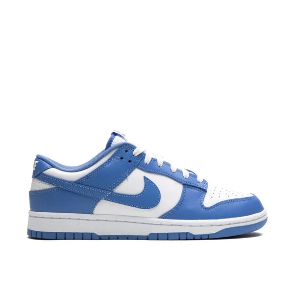 Nike Dunk Low "Polar Blue" sneaker side view showing white leather base, light blue overlays, and white midsole | Classic Nike Dunks South Africa