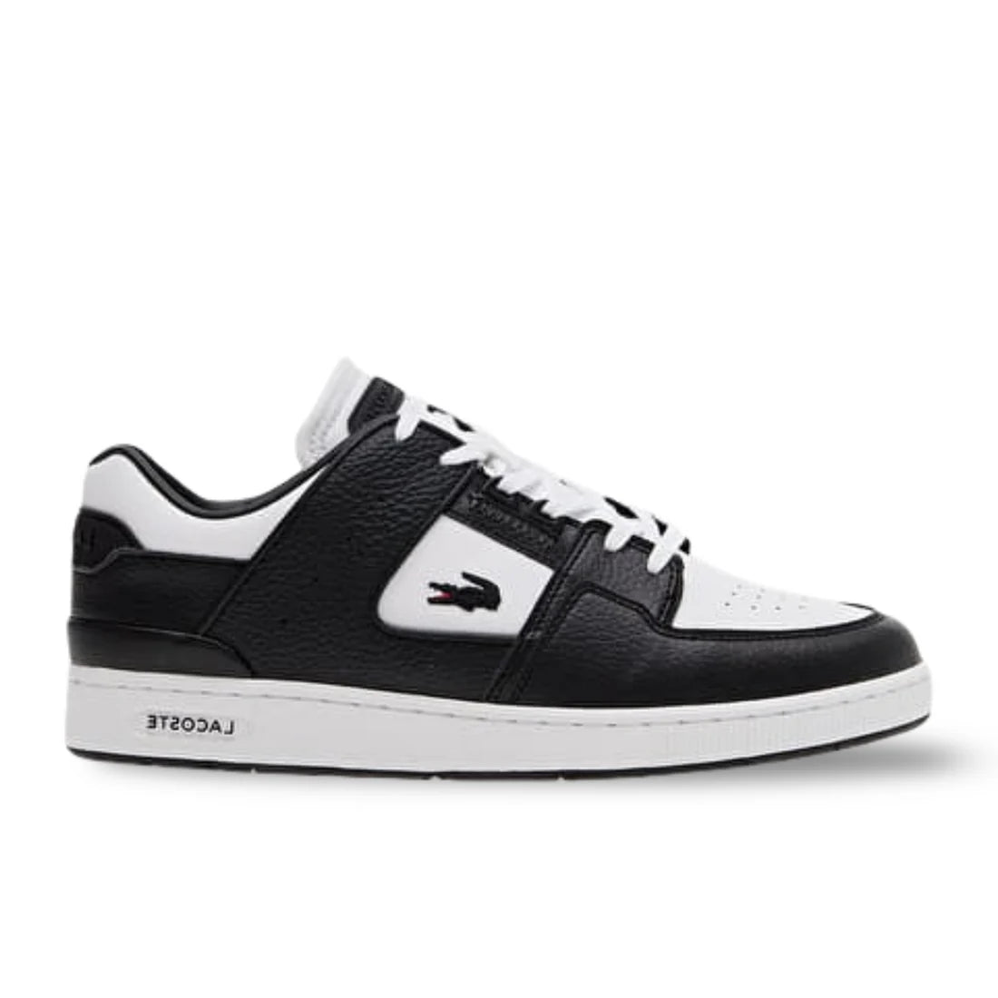 LACOSTE COURT CAGE – WHITE / BLACK COURT-INSPIRED SNEAKERS